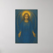 Golden Halo Blessing Angel – Sacred Blue Wing Guar Canvas Afdruk (Voorkant)