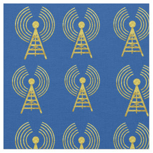Golden Ham Radio Transmitters Fabric Stof