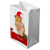 Golden Hamster gepersonaliseerd Medium Cadeauzakje (Voorkant Gekanteld)