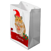 Golden Hamster gepersonaliseerd Medium Cadeauzakje (Achterkant Gekanteld)