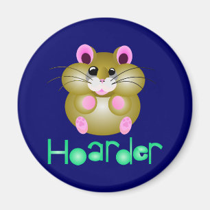 Golden Hamster - "Hoarder" Magneet