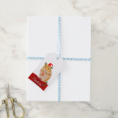 Golden Hamster Kerstmis Cadeaulabel (Met Touw)