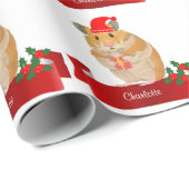 Golden Hamster Kerstmis Cadeaupapier (Rol Hoek)