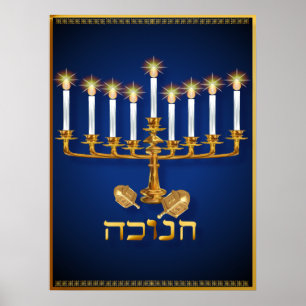Golden Hanukkah Poster
