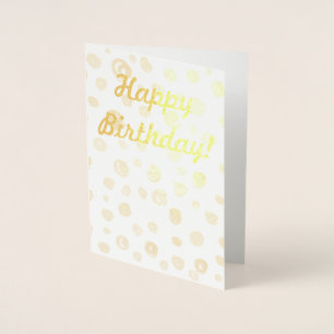 Golden Happy Birthday wenskaart Folie Kaarten