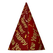 golden happy new year party pet feesthoedjes (Achterkant)