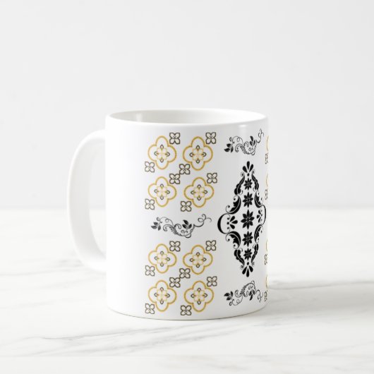 Golden Harmony - Conception de Mug avec Motif arab (Devant gauche)