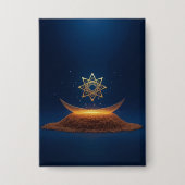 Golden Harmony – Shree Yantra’s Divine Resonance Button (Voorkant)