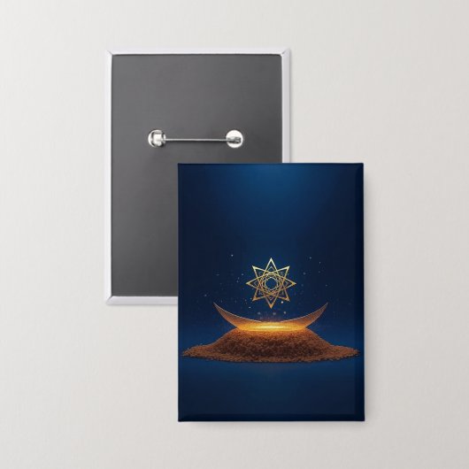 Golden Harmony – Shree Yantra’s Divine Resonance Button (Voorkant / Achterkant)