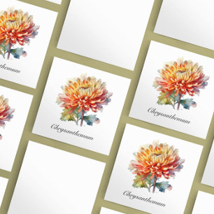 Golden Harvest Chrysanthemum, op maat Feestdagenkaart