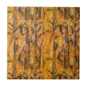 Golden Harvest Textile Pattern Tegeltje
