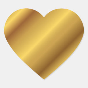 Golden Heart Hart Sticker