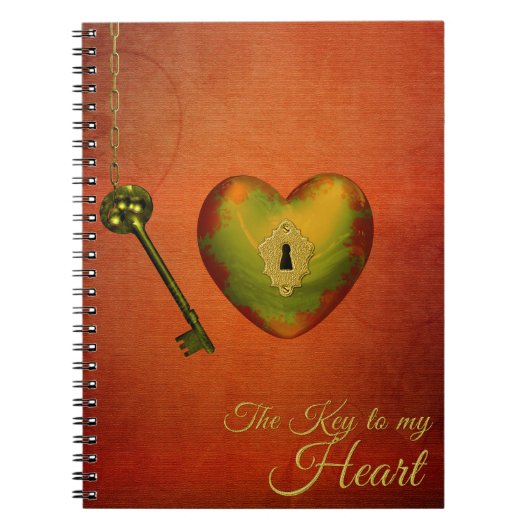 Golden Heart met Key Notitieboek (Voorkant)