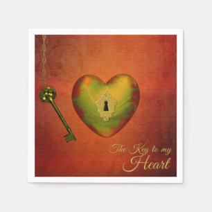 Golden Heart met Key Servet