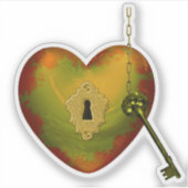  Golden Heart met Key Sticker (Voorkant)