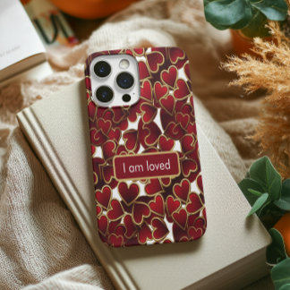 Golden Hearts-bevestiging iPhone 15 Pro Hoesje