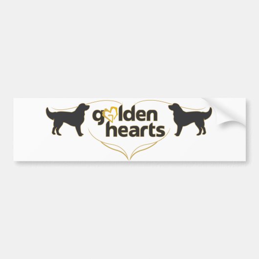 Golden Hearts Bumpersticker (Voorkant)