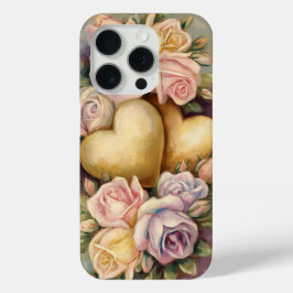 Golden Hearts Pastel Pallet iPhone 15 Pro Case