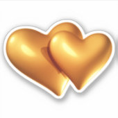 Golden Hearts Sticker (Voorkant)