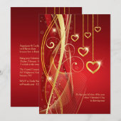 Golden Hearts Valentijn Kaart (Voorkant / Achterkant)