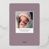 Golden Hello | Faire-part de naissance Rose Gold F (Verso)