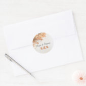 Golden Herfst Tree verlaat rustieke bruiloft Ronde Sticker (Envelop)