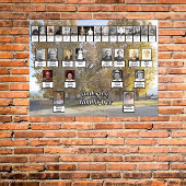 Golden Herfst Trees 4 Generation Family Tree Poste Poster