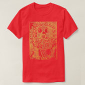 Golden  Hermes Trismegistus Alchemy Illustr T-shirt (Design voorkant)