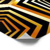 Golden hexagonale optische illusie poster (Hoek)
