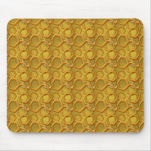Golden Hexagons Muismat