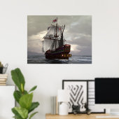 Golden Hind Poster (Thuiskantoor)