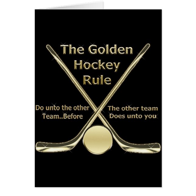 Golden Hockey Rule Card (Voorkant)