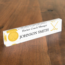 Golden Hockey Sticks en Puck Gepersonaliseerd