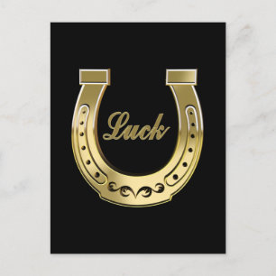 Golden hoefijzer briefkaart