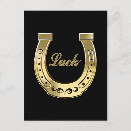 Golden hoefijzer briefkaart (Voorkant)