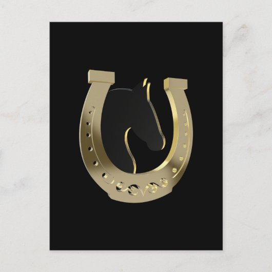Golden hoefijzer briefkaart (Voorkant)