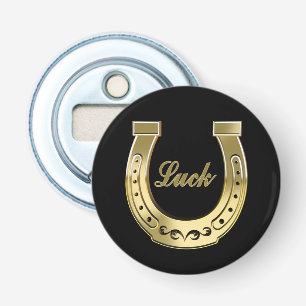 Golden hoefijzer button flesopener