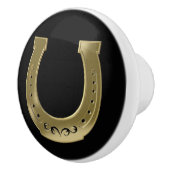 Golden hoefijzer keramische knop (Rechts)