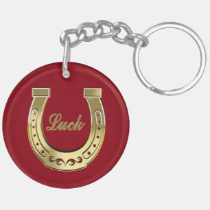 Golden hoefijzer sleutelhanger