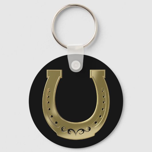 Golden hoefijzer sleutelhanger (Voorkant)