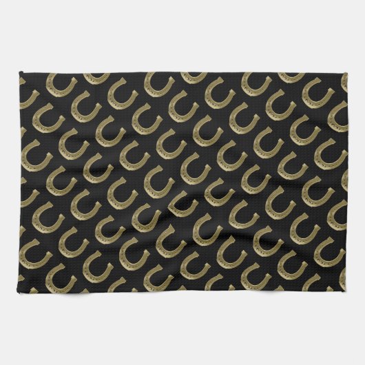 Golden hoefijzer theedoek (Horizontaal)