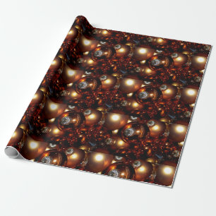 Golden Holiday Bulbs Cadeaupapier