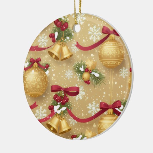Golden Holiday Charm — Christmas Ornament Pattern (Links)