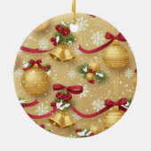 Golden Holiday Charm — Christmas Ornament Pattern (Achterkant)