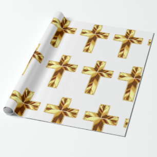 GOLDEN HOLY CROSS CADEAUPAPIER
