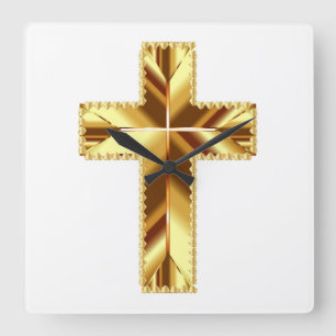 GOLDEN HOLY CROSS VIERKANTE KLOK