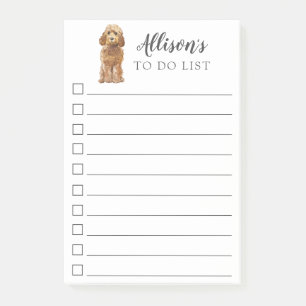 Golden Honey Cockapoo Dog gepersonaliseerd om een Post-it® Notes