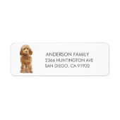 Golden Honey Cockapoo Dog Return Label (Voorkant)