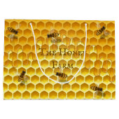 Golden Honeycomb & Bees Custom Grand Sac d'achat (Dos)