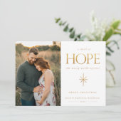 Golden Hope-fotokerstkaart (Staand voorkant)